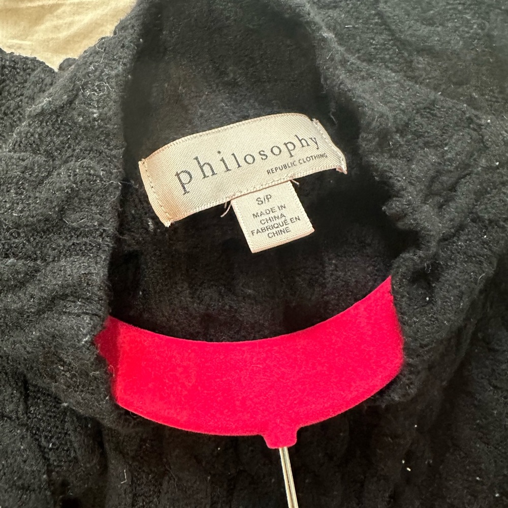 Philosophy high neck black sweater - Picture 2 of 4